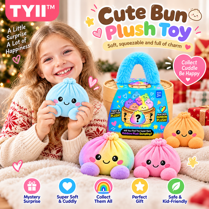TYII™ Mystery Plush Dumpling – Surprise Collectible Soft Toy with Steamer Basket Gift Box