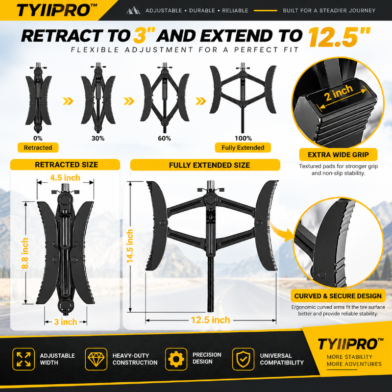 TYIIPRO™ RV Tire Stabilizer – X-Shaped Dual Tire Chock for Travel Trailers, Motorhomes & Campers