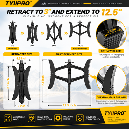 TYIIPRO™ RV Tire Stabilizer – X-Shaped Dual Tire Chock for Travel Trailers, Motorhomes & Campers
