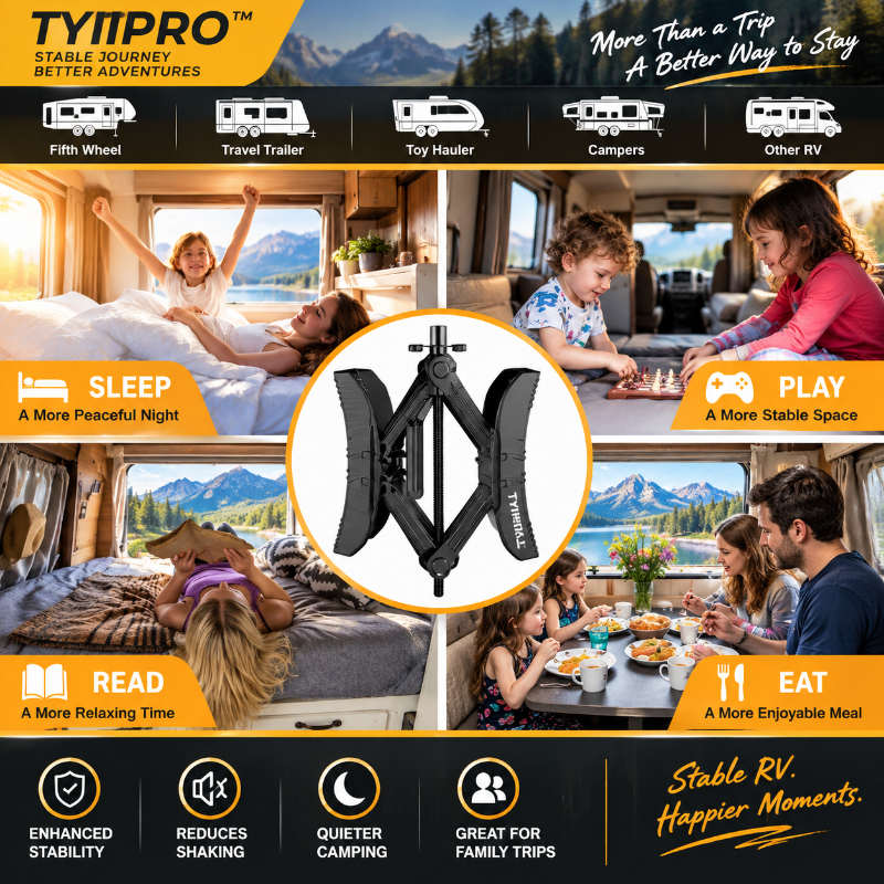 TYIIPRO™ RV Tire Stabilizer – X-Shaped Dual Tire Chock for Travel Trailers, Motorhomes & Campers