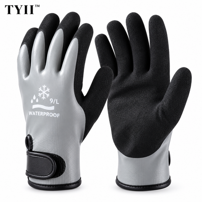 TYII™ Heavy-Duty Waterproof Insulated Work Gloves – Non-Slip Latex Grip for Gardening & Outdoor Work