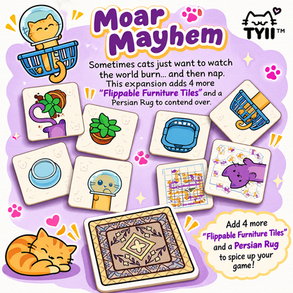 Cat Nap – Cute Cat Tile-Laying Board Game with Mini Expansions | Family Game Night & Cat Lover Gift | TYII™