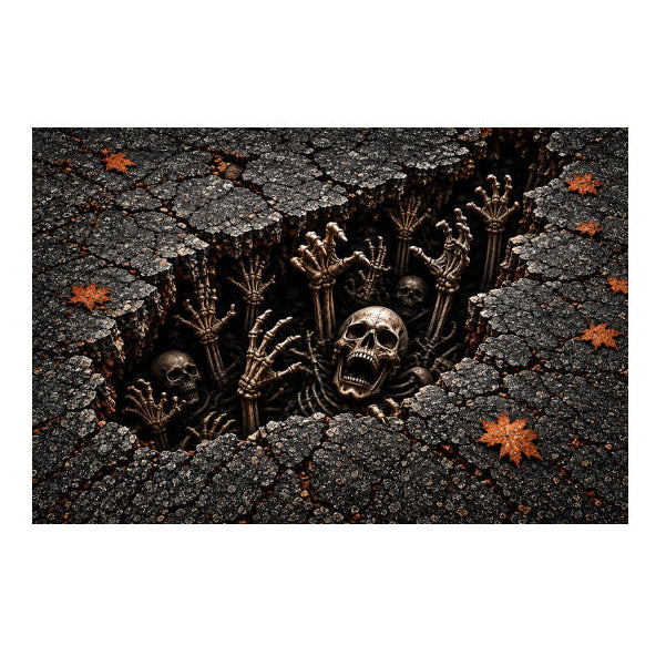 🎃 Halloween Front Door Mat – Visual Skull & Clown Horror Rug 💀