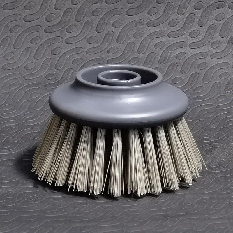 Soap Dispensing Palm Brush with Interchangeable Heads – Refillable Dish Scrubber for Kitchen Cleaning