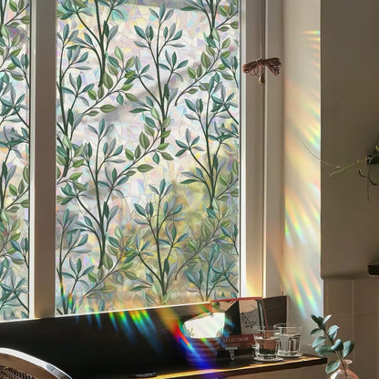 Floral Static Cling Window Stickers – No-Residue, Repositionable & Cut-to-Fit