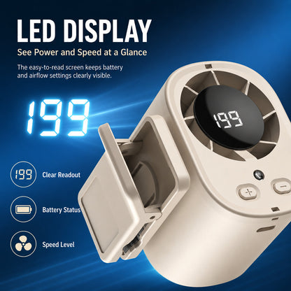 ❄️TYIIPRO™ 199-Speed USB Rechargeable Clip-On Fan – Portable, Strong Clamp, Long-Lasting Battery for Car, Desk & Travel