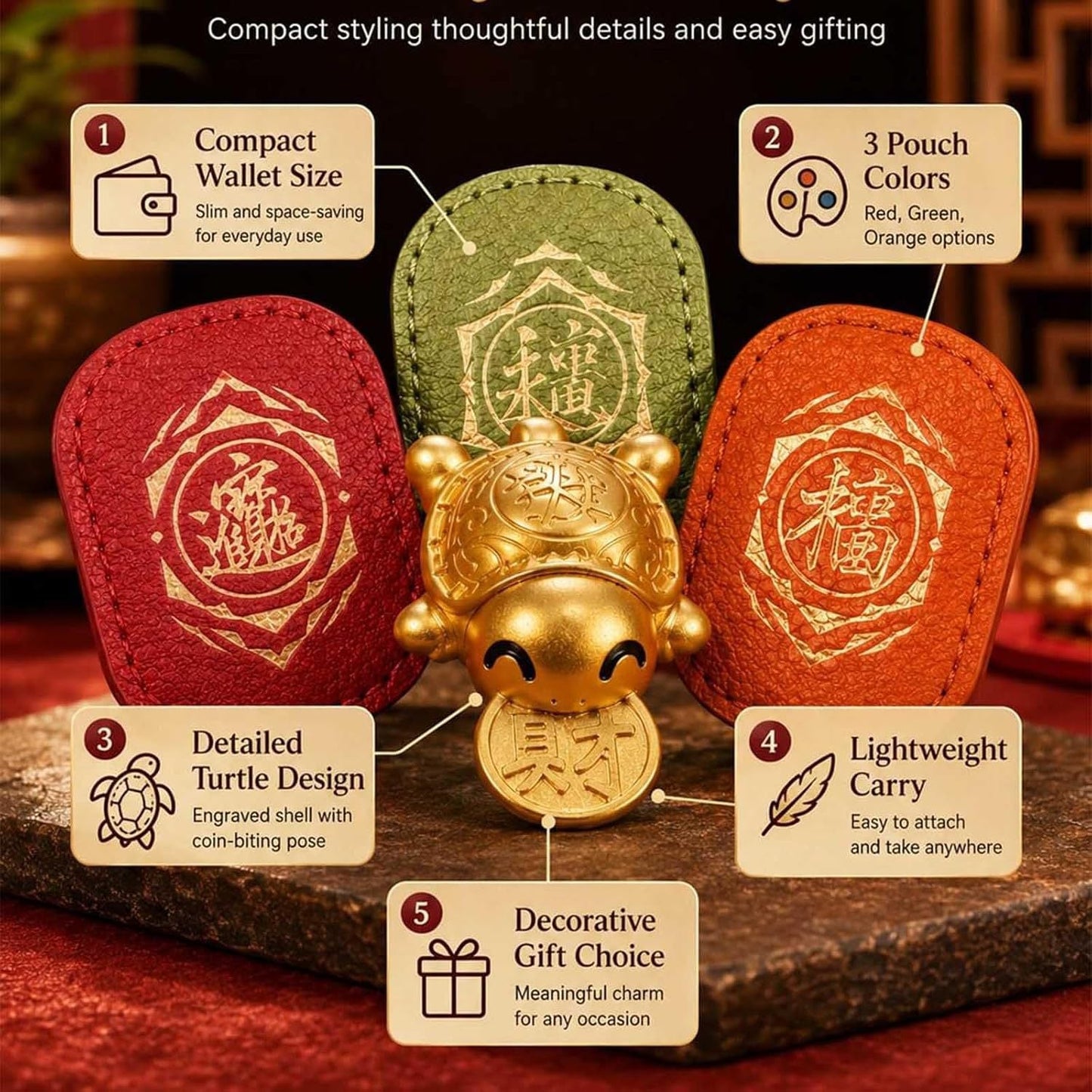 🐢2026 Golden Turtle Charm – Bites onto Luck🍀Never Lets Go!