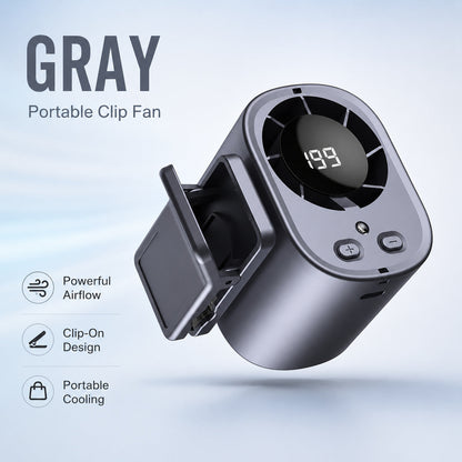 ❄️TYIIPRO™ 199-Speed USB Rechargeable Clip-On Fan – Portable, Strong Clamp, Long-Lasting Battery for Car, Desk & Travel
