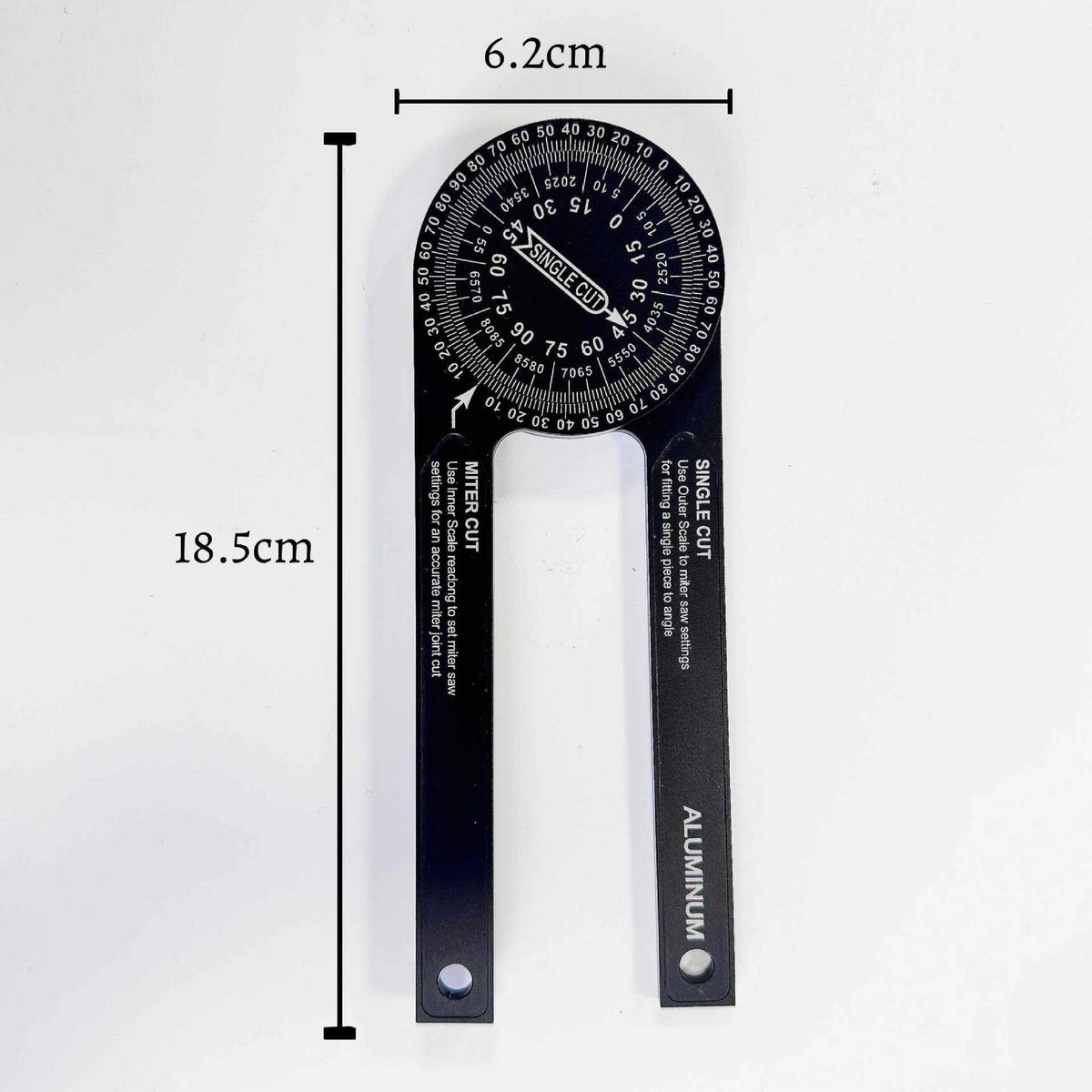 Tyiipro™ 7-Inch Aluminum Miter Saw Angle Finder – Foldable Miter Gauge & Precision Angle Measuring Tool