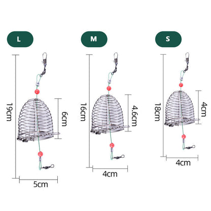 Tyiipro™ Stainless Steel Fishing Bait Cage Feeder – Durable Fish Attracting Rig Attachment