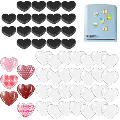 DIY Fridge Magnet Kit – Clear Acrylic Magnetic Pieces for Photos & Crafts