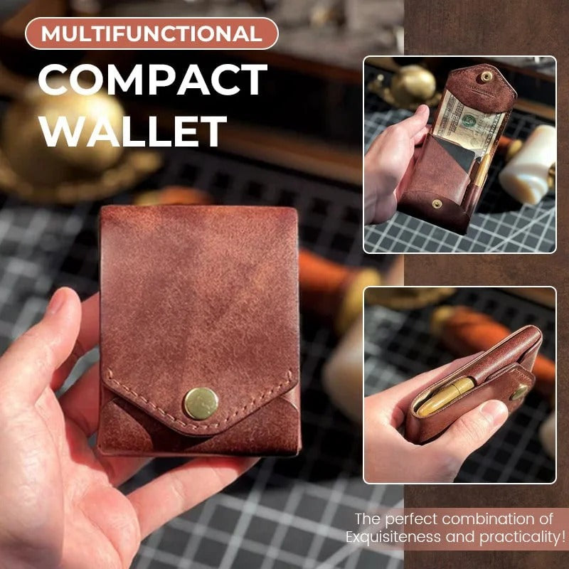 Tyiipro™ Vintage Leather Wallet with Pen Slot