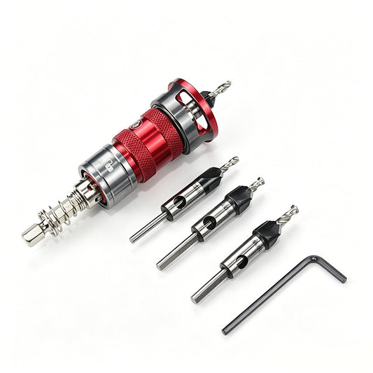 Tyiipro™ 5PCS Adjustable Countersink Drill Bit Set with Depth Stop