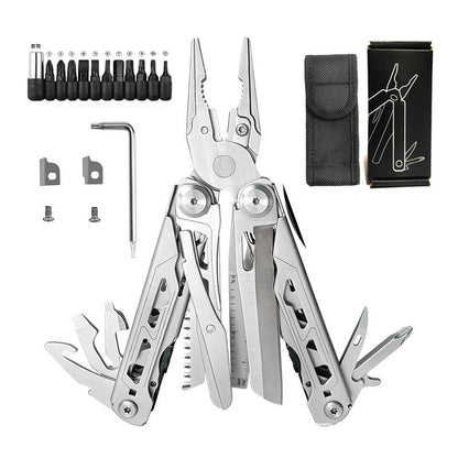TYIIPRO™ 28-in-1 Multitool with Large Scissors | Compact Outdoor Tool for Camping & Repairs