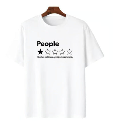 TYIIPRO™ People ★☆☆☆☆ Funny Graphic T-Shirt | Premium 200G Heavyweight Cotton Unisex Tee