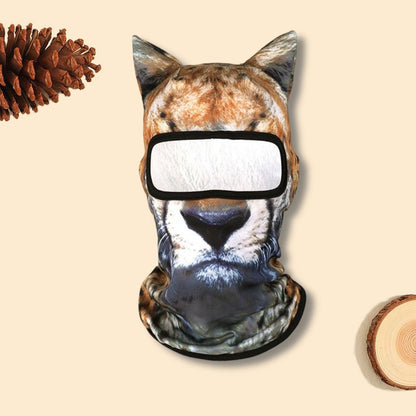 3D Animal Balaclava with Ears | Halloween Face & Neck Hood