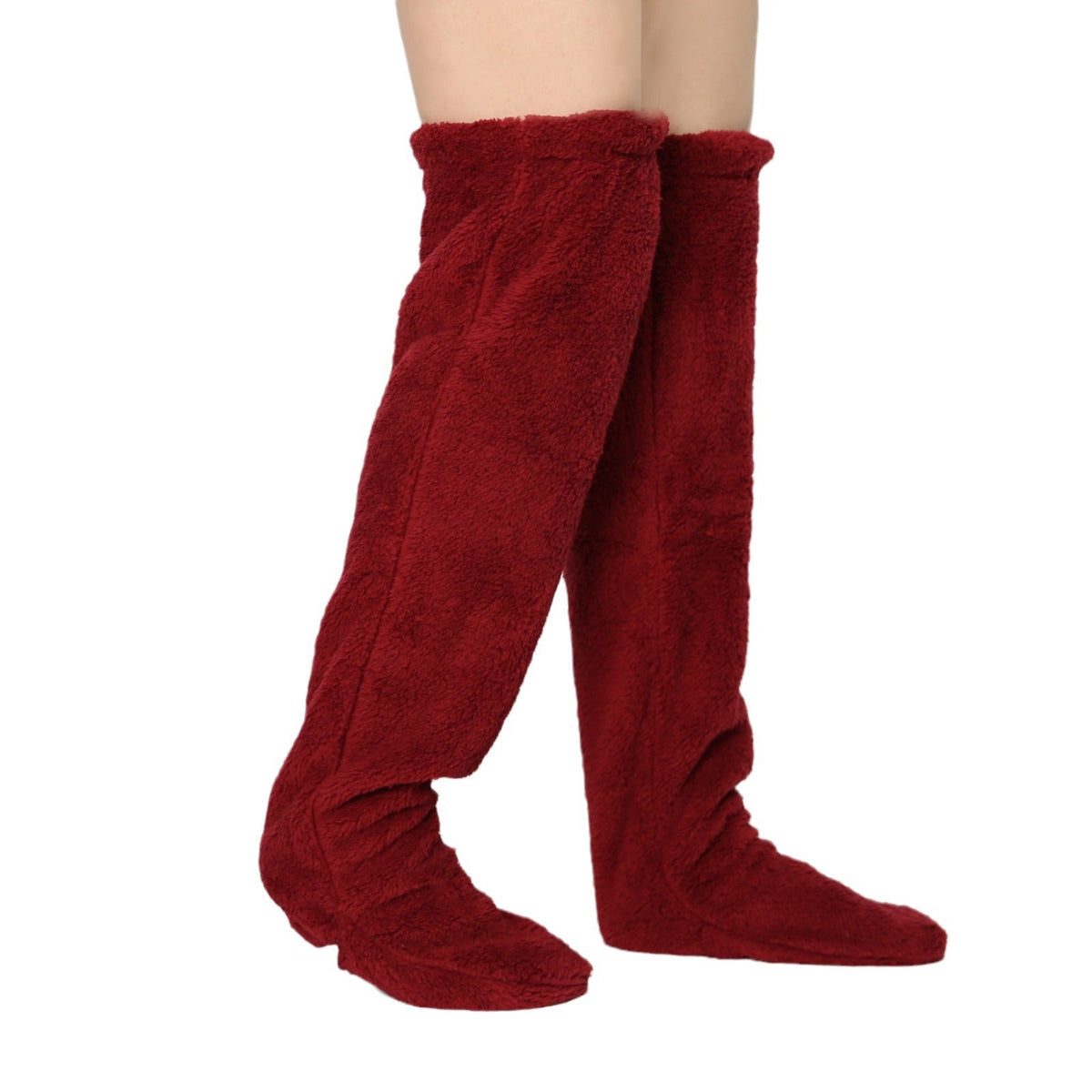 Ultra-Long Plush Thigh-High Socks – One Size, Cozy Home Socks for Winter Comfort❄️