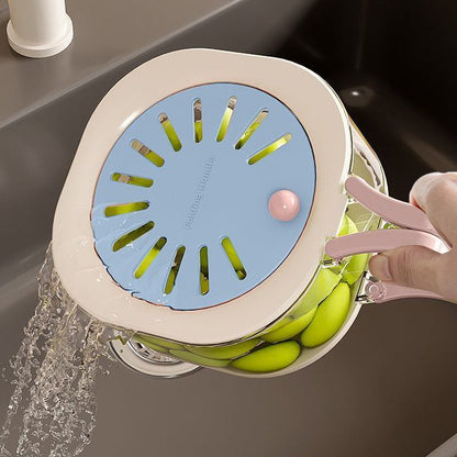 🥬 Tyiipro™  3-in-1 Fruit & Vegetable Washing Bowl with Strainer