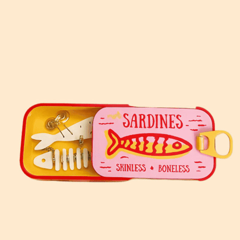 Sardine Tin Travel Jewelry Case