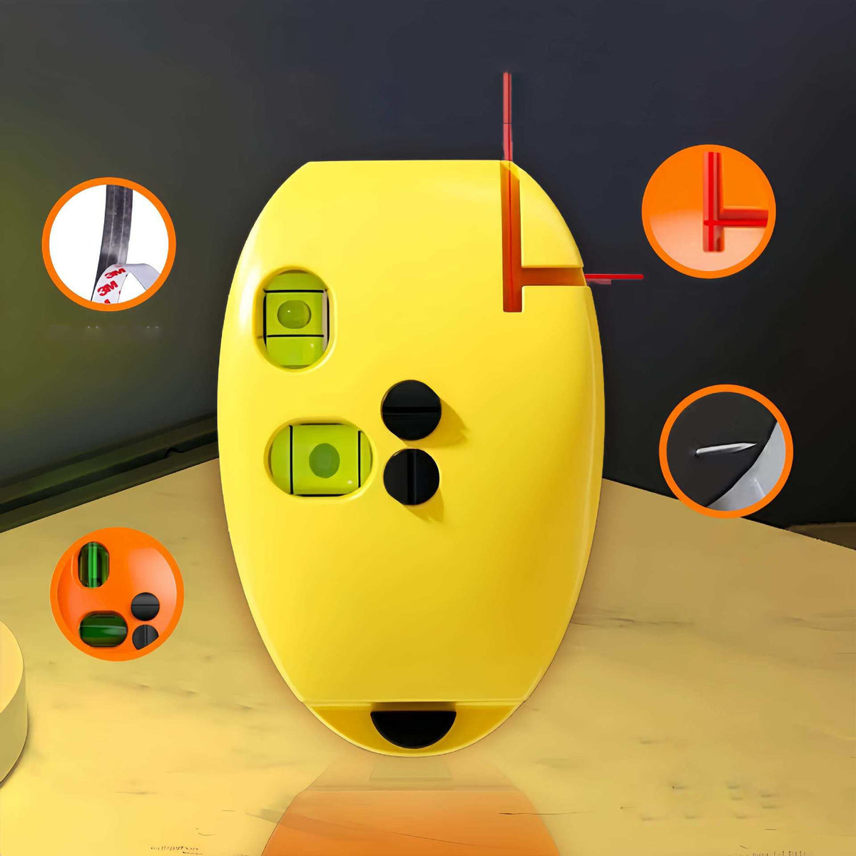 90° Red Laser Level – 20M Self-Leveling Line Laser for Construction & DIY