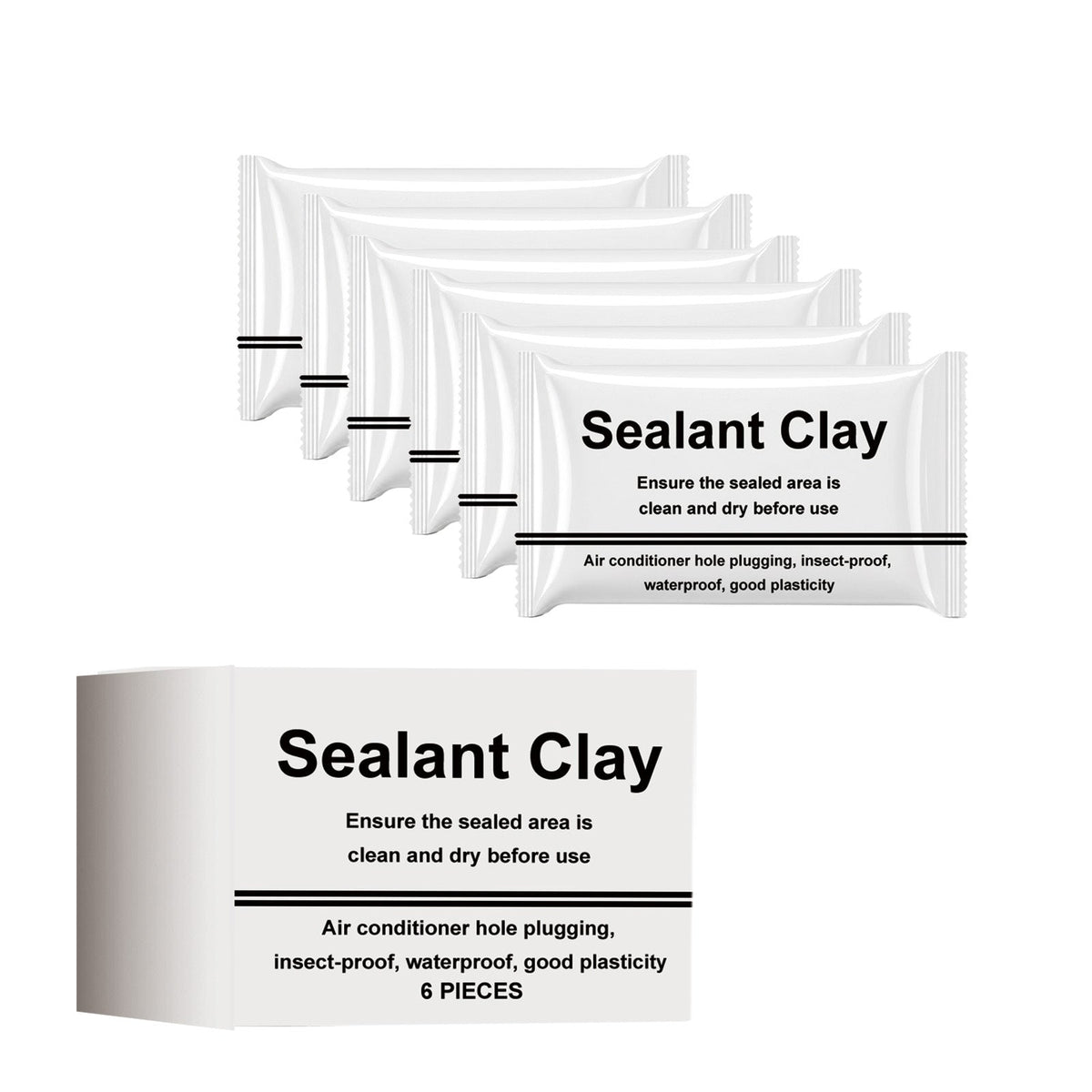 White Waterproof Sealing Clay – Moldable Sealant Putty for Home Repairs