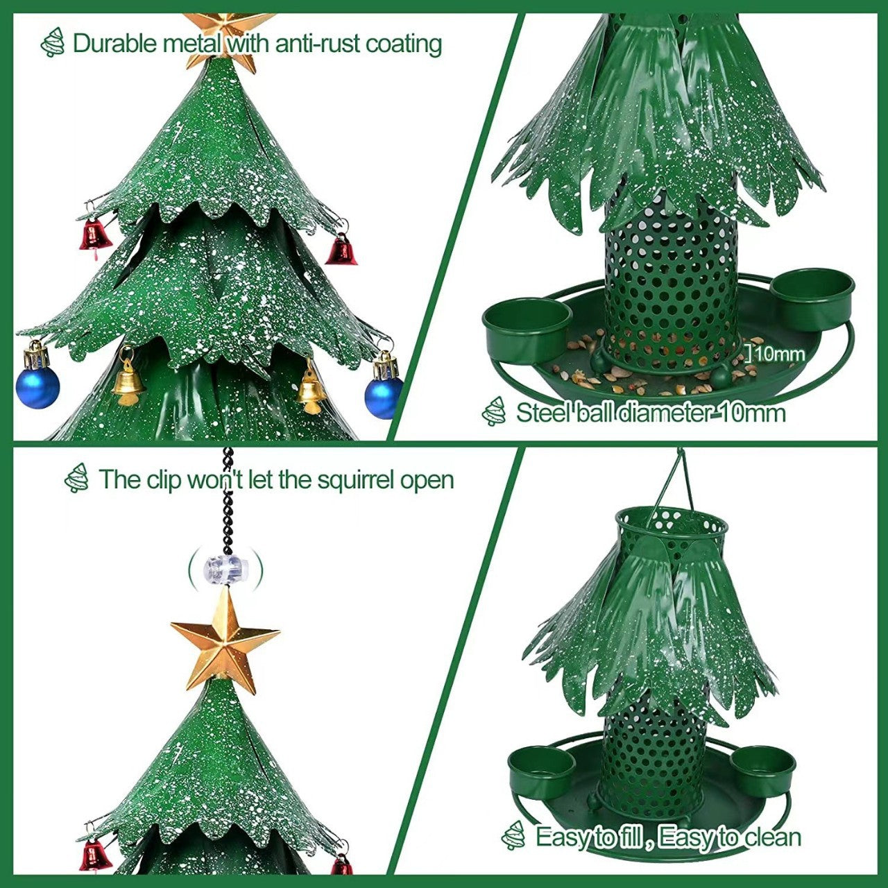 🎄Christmas Tree Bird Feedera🐦Festive Backyard Holiday Decor✨