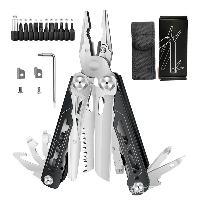 TYIIPRO™ 28-in-1 Multitool with Large Scissors | Compact Outdoor Tool for Camping & Repairs