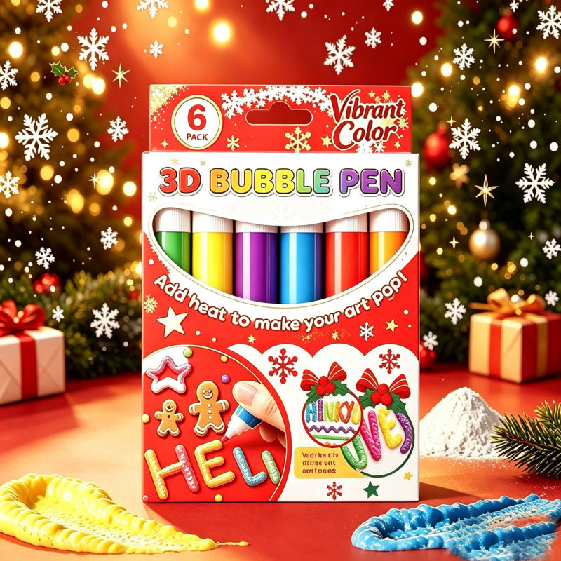 🖍️ Magic Puffy Bubble Pens – Heat-Activated 3D Art Markers for Kid