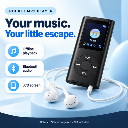 🎵 Retro MP3 Player – Classic Portable Music Player with Bluetooth & Offline Playback