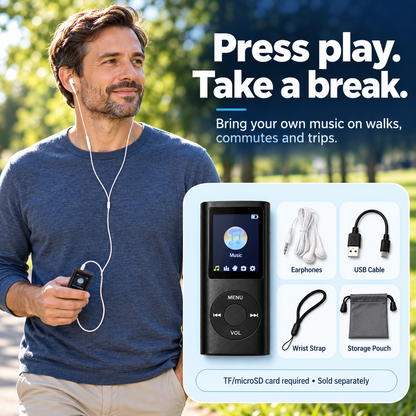 🎵 Retro MP3 Player – Classic Portable Music Player with Bluetooth & Offline Playback