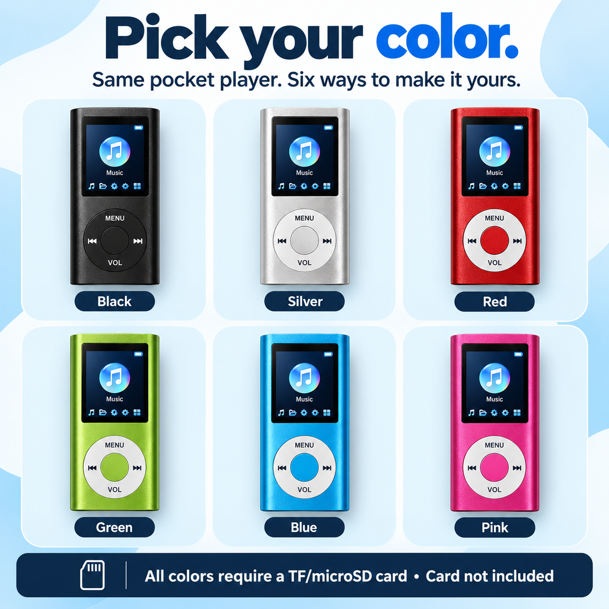 🎵 Retro MP3 Player – Classic Portable Music Player with Bluetooth & Offline Playback
