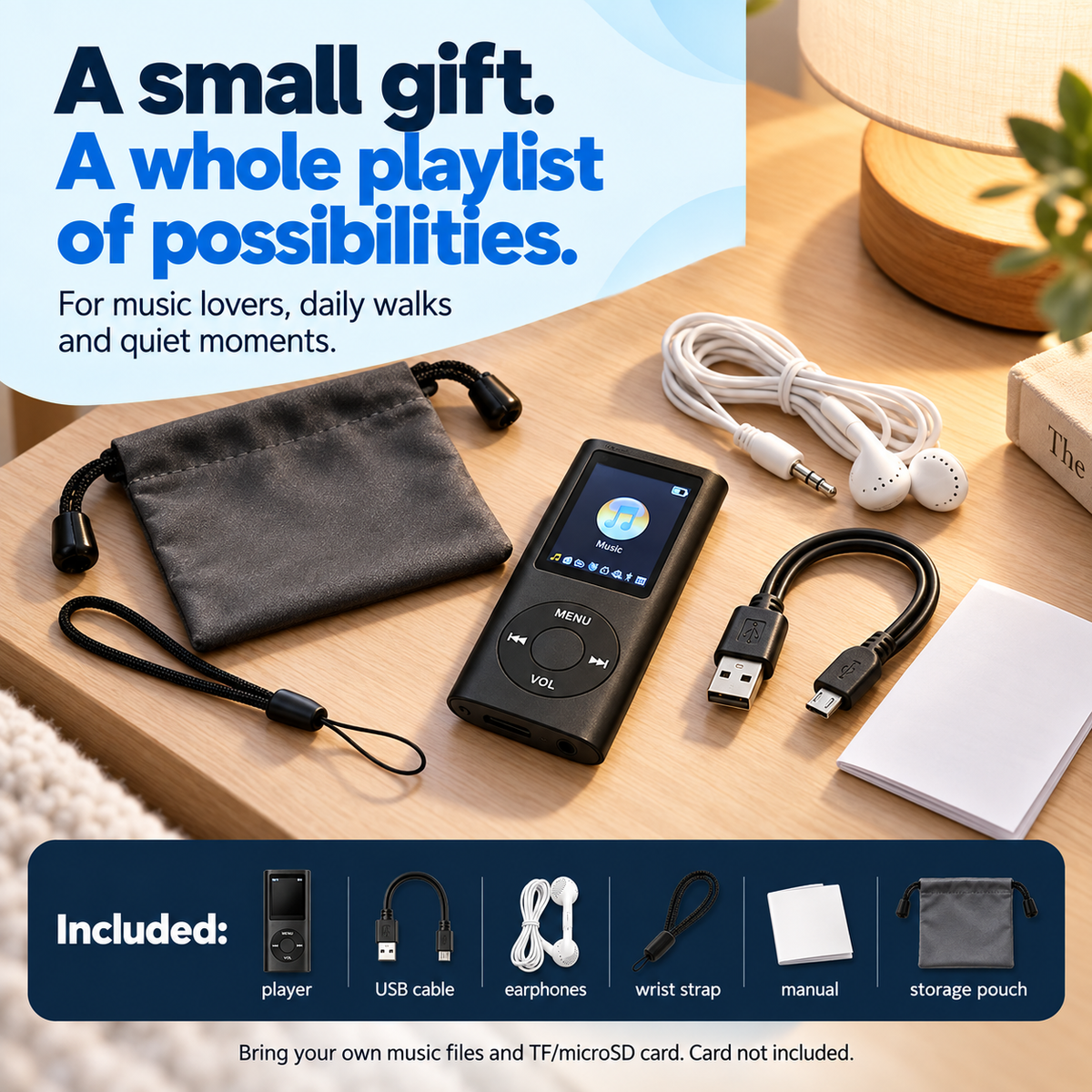 🎵 Retro MP3 Player – Classic Portable Music Player with Bluetooth & Offline Playback