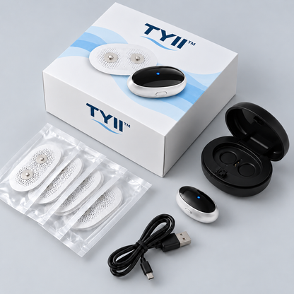 TYII™ Smart Anti-Snoring Device – Intelligent Snore Detection, 3 Adjustable Pulse Levels, Rechargeable Chin-Worn Sleep Aid