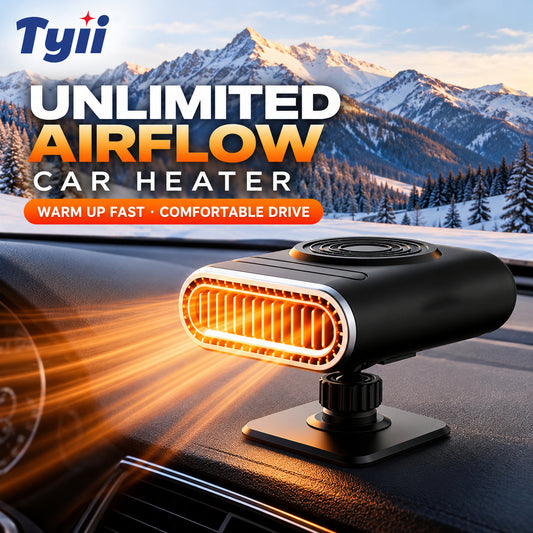 TYII™ 12V Portable Car Heater – 360° Rotating Windshield Defroster & Demister, Adjustable Electric Car Heater for Cars & Trucks