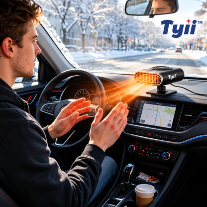 TYII™ 12V Portable Car Heater – 360° Rotating Windshield Defroster & Demister, Adjustable Electric Car Heater for Cars & Trucks