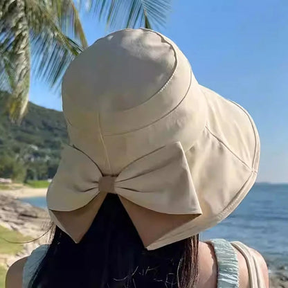 👒Women's Bowknot Wide Brim Sun Protective Hat