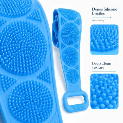 Long Silicone Shower Back Scrubber Strap