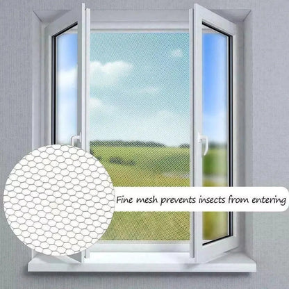 DIY Cut-to-Size Self-Adhesive Window Screen Mesh – No-Drill Mosquito & Insect Fly Screen