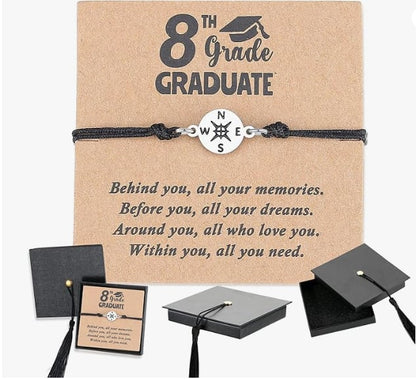 🎓Graduation Compass Bracelet For Class of 2026 – Inspirational Gift for Her/Him