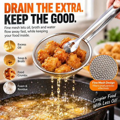 🔥Tyiipro™ 2-in-1 Stainless Steel Strainer Tongs – Grab, Drain & Serve with One Tool