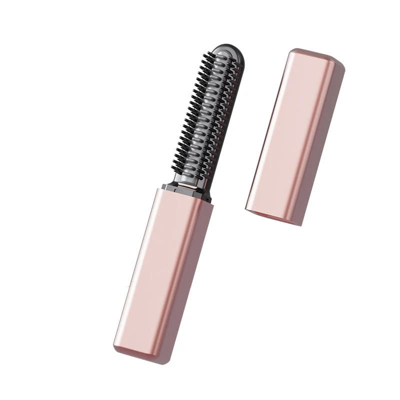 Portable Heated Bang Comb – Cordless Mini Hair Straightening & Styling Brush