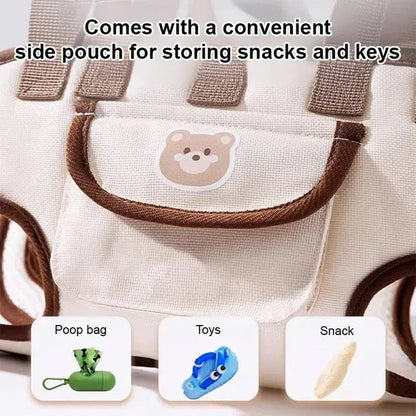 2-in-1 Pet Carrier Shoulder Bag & Backpack with Free Leash – Breathable Carrier for Small Dogs & Cats