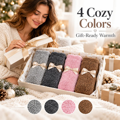 Ultra-Long Plush Thigh-High Socks – One Size, Cozy Home Socks for Winter Comfort❄️