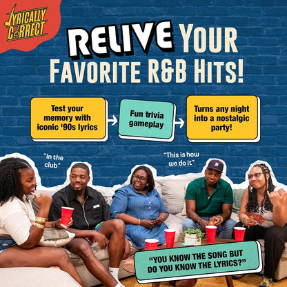 🎤Lyrically Correct: ’90s R&B Expansion Pack – 80 Cards of Old-School Hits & Ultimate Music Trivia