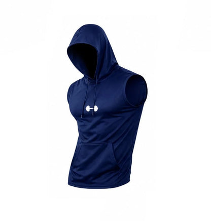 Tyiipro™ Men's Quick-Dry Hooded Sleeveless Tank Top – Lightweight Athletic Workout Shirt