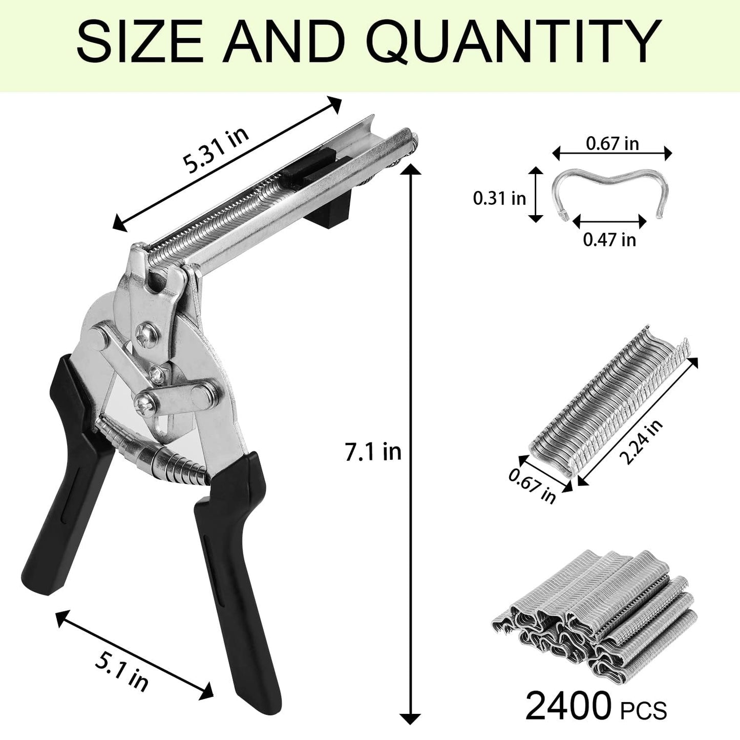 TYIIPRO™ M-Type Hog Ring Pliers Kit – Semi-Automatic Spring-Loaded Fence & Cage Repair Tool