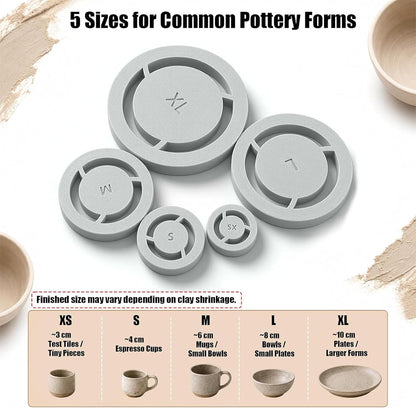 Pottery Foot Ring Tool Set