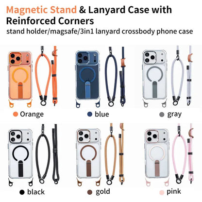 Tyiipro™ MagSafe Phone Case with Detachable Crossbody Neck Lanyard Strap
