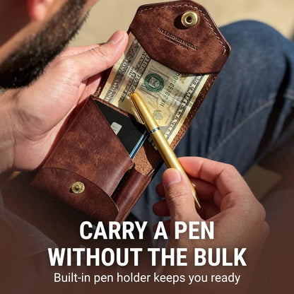 Tyiipro™ Vintage Leather Wallet with Pen Slot