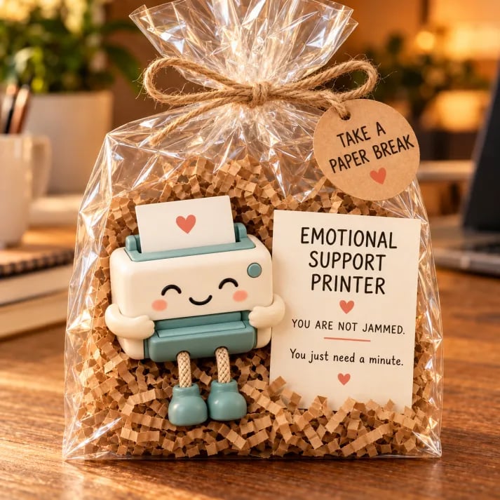 🔥Emotional Support Desk Companions🎁Funny Coworker Gift with Encouraging Message Card